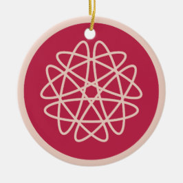 Nucleaire groei - magenta op rogge. keramisch ornament