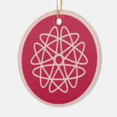 Nucleaire groei - magenta op rogge. keramisch ornament (Links)
