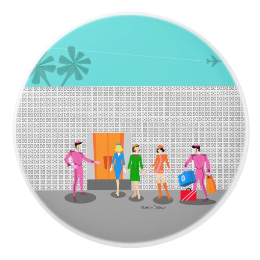 Nucleaire handpalmen Stewardess Party keramische s Keramische Knop (Voorkant)