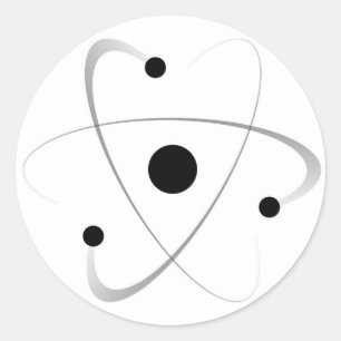 Nucleaire massastructuur ronde sticker