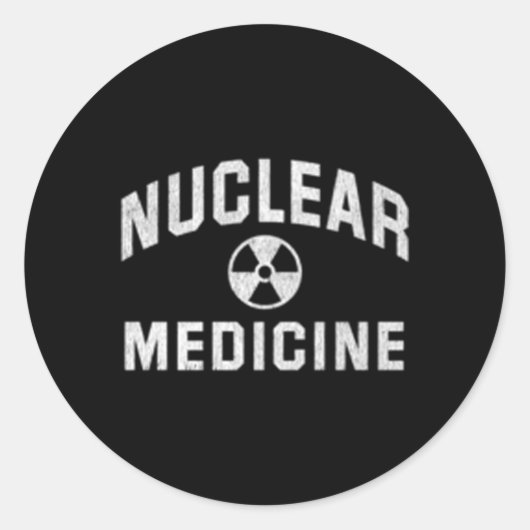 Nucleaire Med Tech Nucleaire geneeskunde Technoloo Ronde Sticker (Voorkant)