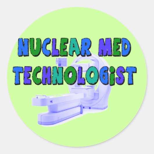 Nucleaire Med Technologist Geschenken Ronde Sticker (Voorkant)
