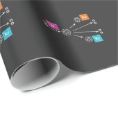 Nucleaire splijtingsfysica Uranium Barium Krypton Cadeaupapier (Rol Hoek)