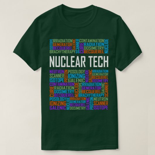 Nucleaire technische woorden t-shirt (Design voorkant)