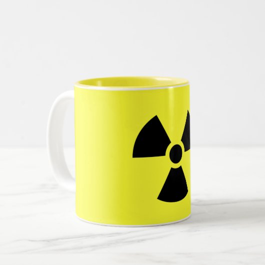 Nucleaire Trefolie Tweekleurige Koffiemok (Voorkant links)