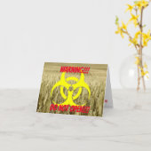 Nucleaire Waarschuwing Grappig Gelukkige Verjaarda Kaart (Gele Bloem)