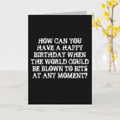 NUCLEAIRE WW3 BIRTHDAY-KAART KAART (Gele Bloem)