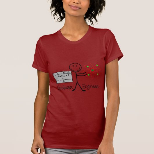 Nuclear Engineer Gifts—Stick People Humor T-shirt (Voorkant)