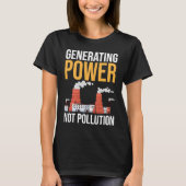 Nuclear Engineer Power Not Pollution T-shirt (Voorkant)