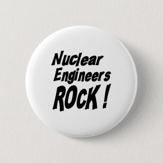 Nuclear Engineers Rock! Knoop Ronde Button 5,7 Cm (Voorkant)