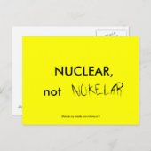 NUCLEAR, geen NUKELAR Briefkaart (Voorkant / Achterkant)