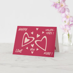 Nuclear Hearts - magenta - Gelukkig Valentijnsfees Kaart