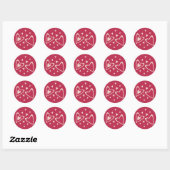 Nuclear Hearts - magenta rood - afbeelding. Ronde Sticker (Vel)