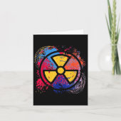 Nuclear Medicine Radiation Symbol Colorful Radiolo Kaart (Voorkant)