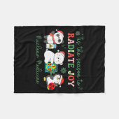 Nuclear Medicine Tech Christmas Holiday Radiology  Fleece Deken (Voorkant (Horizontaal))