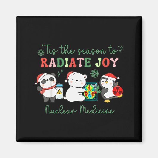 Nuclear Medicine Tech Christmas Holiday Radiology  Magneet (Voorkant)