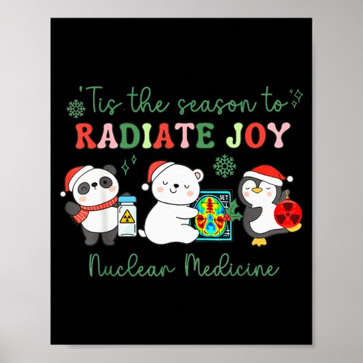 Nuclear Medicine Tech Christmas Holiday Radiology  Poster (Voorkant)