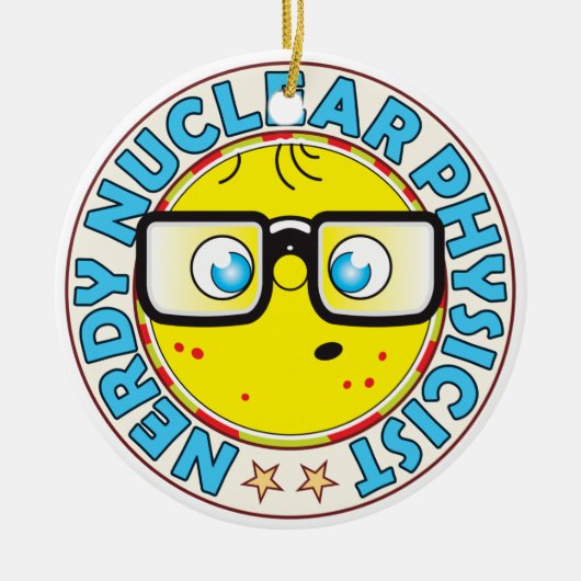 Nuclear Physicist Nerdy Keramisch Ornament (Voorkant)