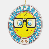 Nuclear Physicist Nerdy Keramisch Ornament (Links)