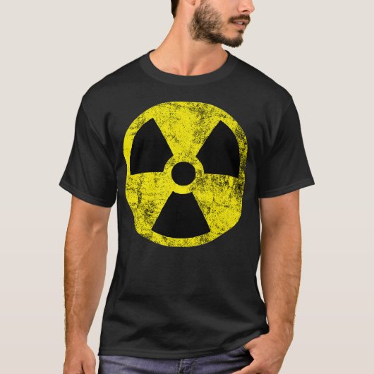 Nuclear Radiation Hazard Warning Fallout Symbol Si T-shirt (Voorkant)