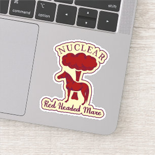 Nuclear Red Headed Mare Logo Ver 1 Sticker