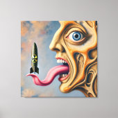 Nuclear Warhead on the Tongue Canvas Afdruk (Voorkant)