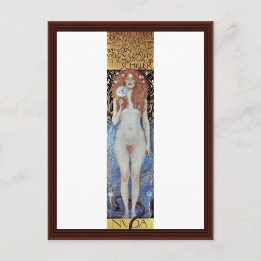 Nuda Veritas door Klimt Gustav Briefkaart (Voorkant)