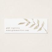 Nude Romantic Waterverf Floral Gift Registry Kaart (Achterkant)