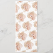 Nude Romantic Waterverf Florals Wedding Ceremony Programmakaart (Achterkant)