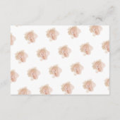 Nude Romantic Waterverf Florals Wedding Reception Informatiekaartje (Achterkant)