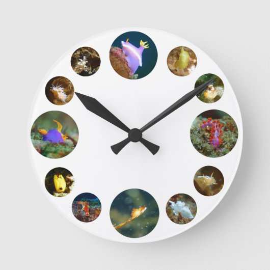 Nudibranch Clock Ronde Klok (Voorkant)