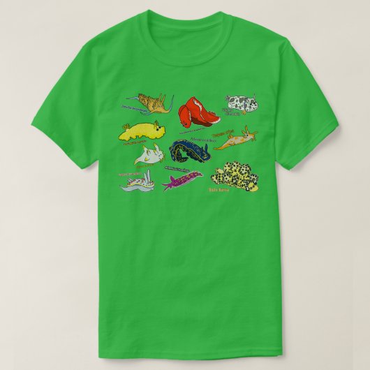 Nudibranch collage t-shirt (Design voorkant)