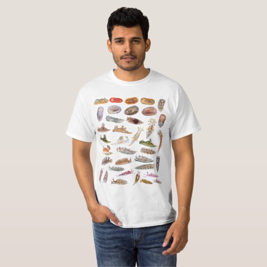 Nudibranchs of Britain T-shirt (Voorkant volledig)