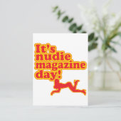 Nudie Magazine Day! Briefkaart (Staand voorkant)