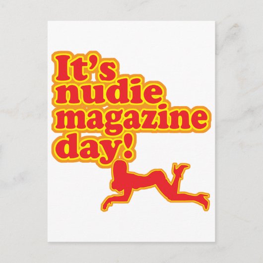Nudie Magazine Day! Briefkaart (Voorkant)
