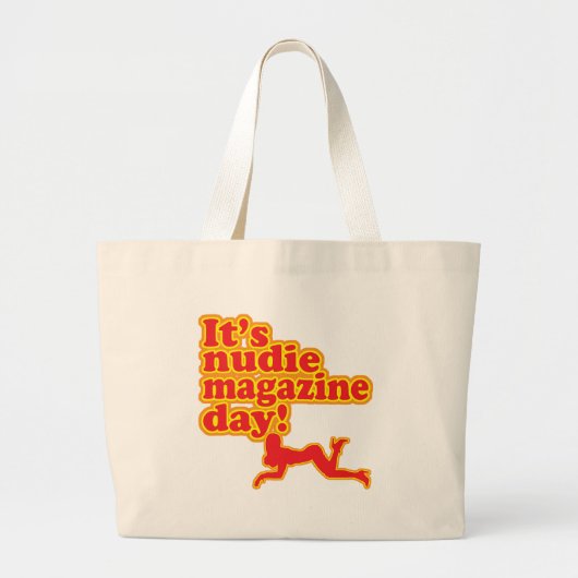 Nudie Magazine Day! Grote Tote Bag (Voorkant)