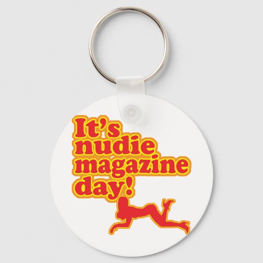 Nudie Magazine Day! Sleutelhanger (Voorkant)