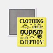 Nudism 5.1 Cm Square Magnet (Voorkant / Achterkant)