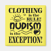 Nudism 5.1 Cm Square Magnet (Voorkant)