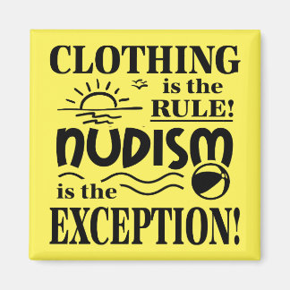 Nudism 5.1 Cm Square Magnet
