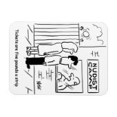 Nudist Camp entry fee - GBP 5 a strip - Magneet (Horizontaal)