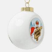 Nudist Camp Keramische Bal Ornament (Links)