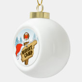 Nudist Camp Keramische Bal Ornament (Rechts)