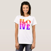 Nudist/Naturist, Nudism Love Color T-Shirt (Voorkant volledig)