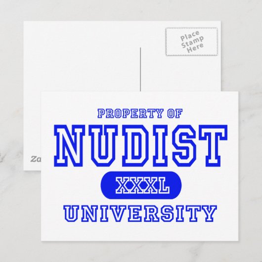 Nudist University Briefkaart (Voorkant / Achterkant)