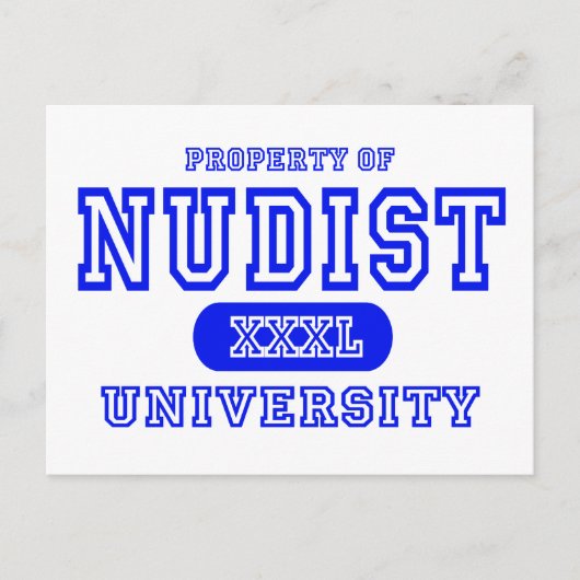 Nudist University Briefkaart (Voorkant)