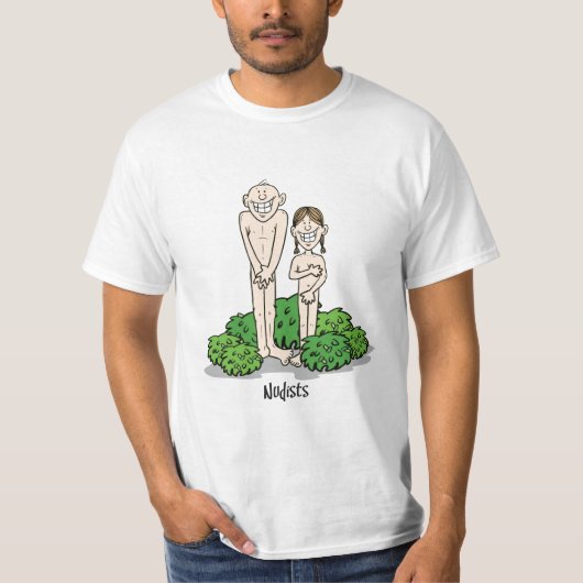 nudisten t-shirt (Voorkant)