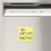Nudist's Suns Out Buns Out Magnet (Insitu (Vaatwasser))