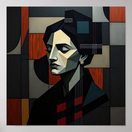NUES Cubist Abstract 2 Poster (Voorkant)