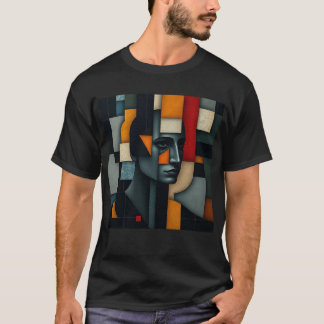 NUES Cubistisch Abstract 3 T-shirt